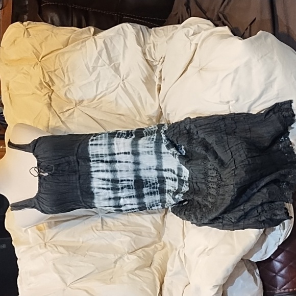 Backwoods Navy Grey & White Sleeveless Dress - Picture 4 of 4